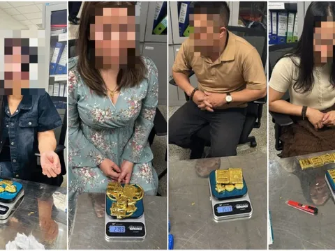 Hành khách giấu hơn 12 kg vàng miếng trong áo ngực và quần để mang vào Việt Nam
