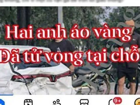Thông tin 2 CSGT Thanh Hóa tử vong khi đuổi người vi phạm giao thông là sai sự thật