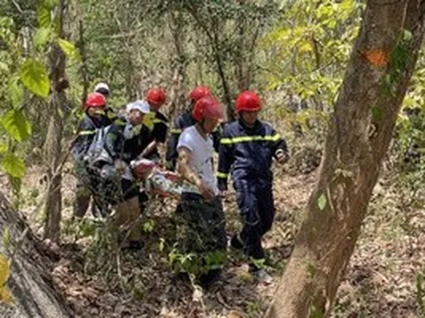 Đi bộ hơn 2 km đường rừng, giải cứu nữ du khách Trung Quốc gặp nạn trên Núi Dinh